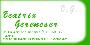 beatrix gerencser business card